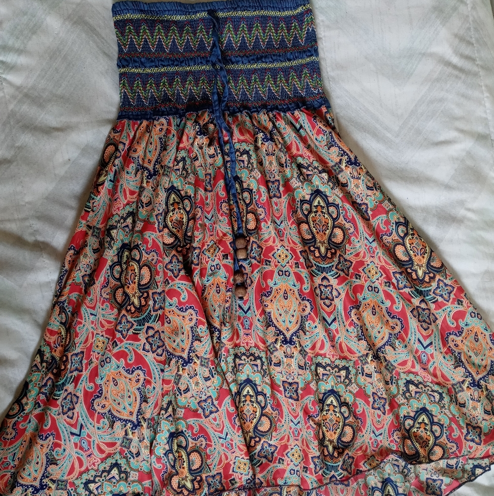 Asymmetrical Strapless Dress
